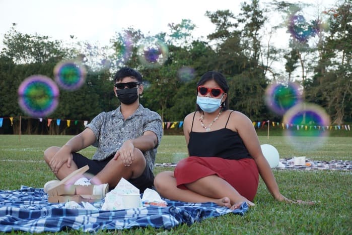 Bubble picnic event