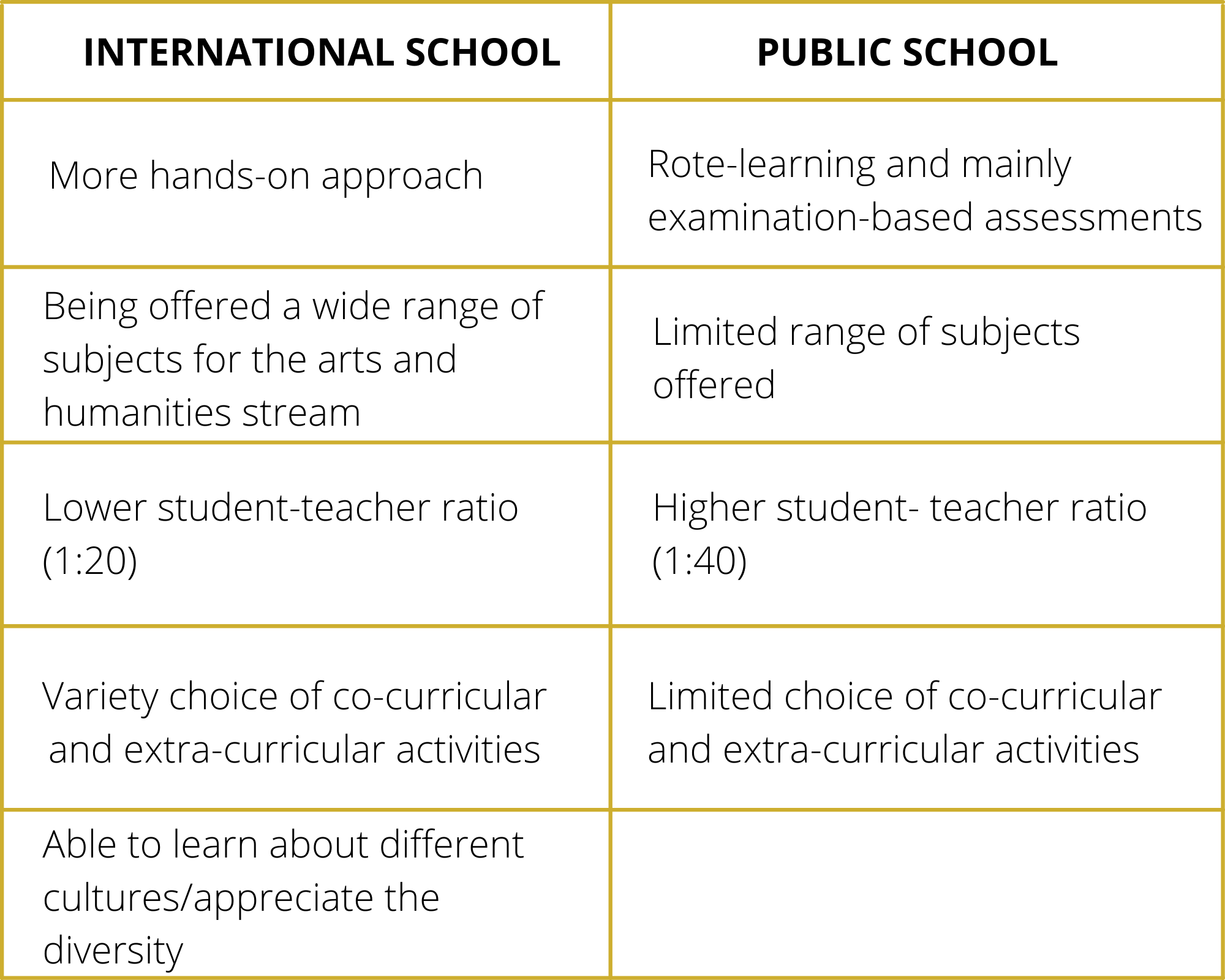 International School Vs Public School