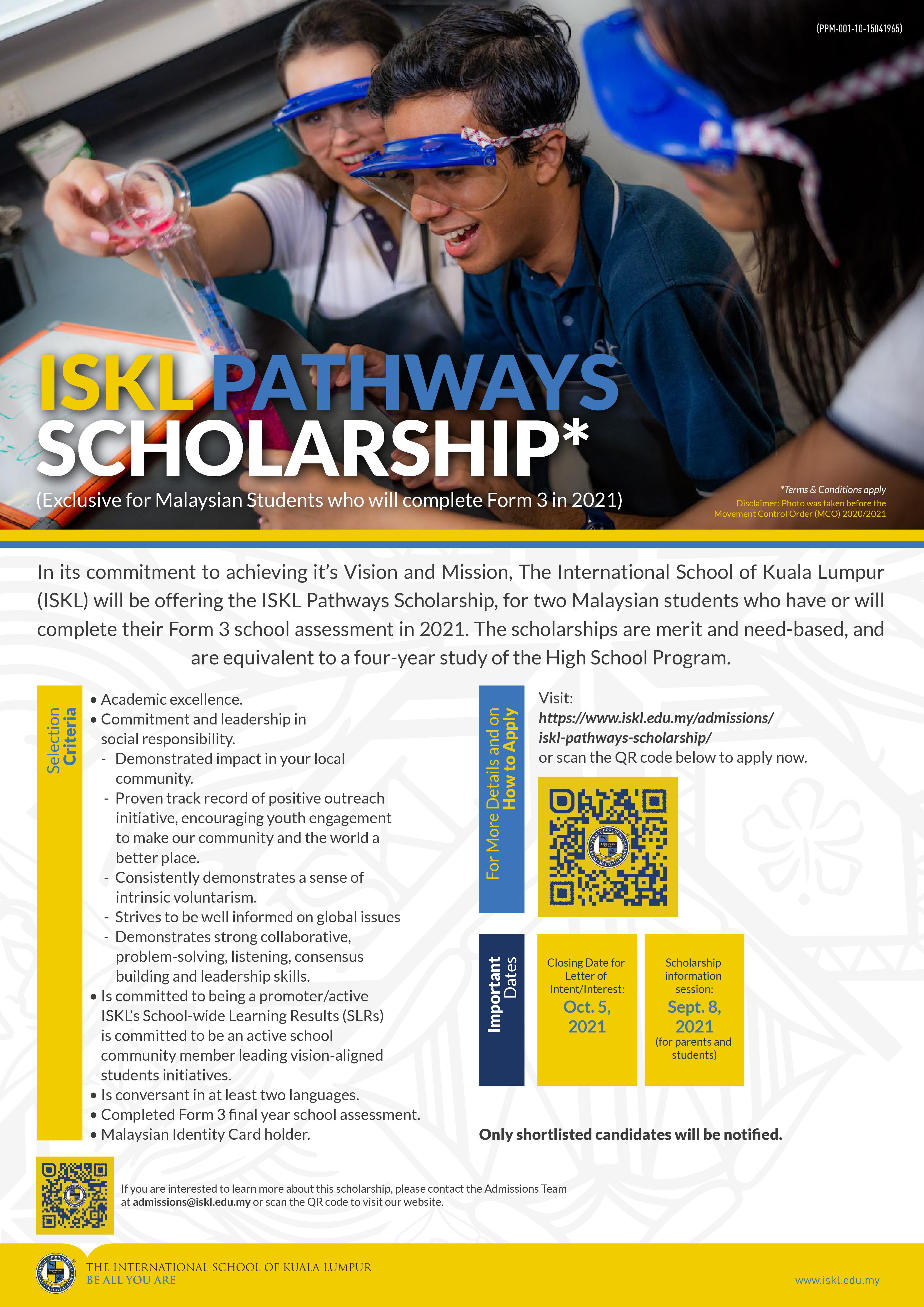 ISKL Scholarship 2021/2022